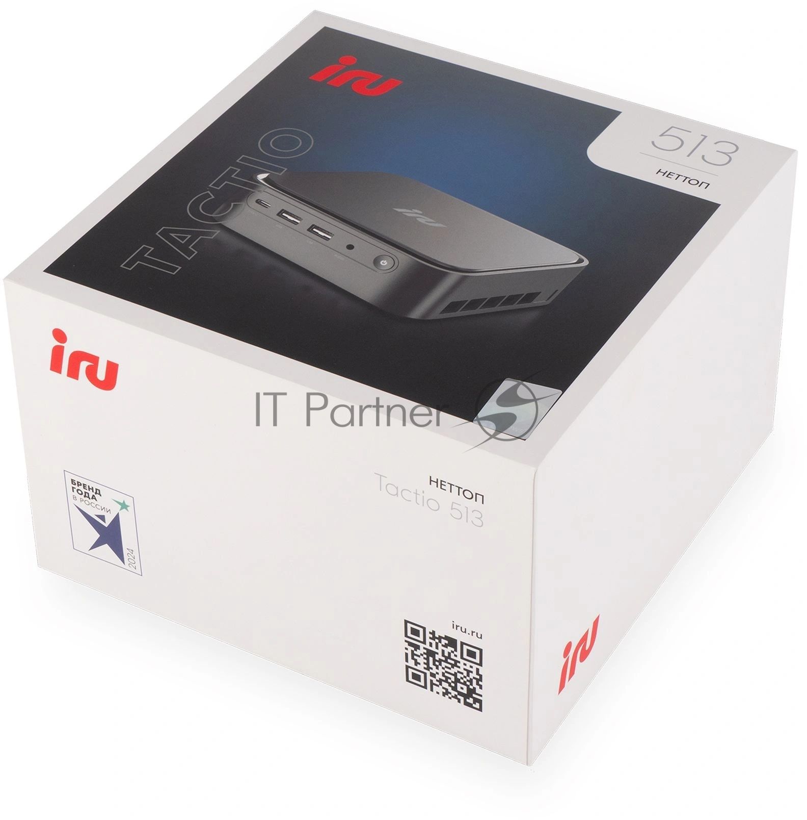Неттоп IRU Tactio 513 i5 1235U (1.3) 16Gb SSD512Gb Iris Xe Windows 11 Pro 64 GbitEth WiFi BT 120W серый (RUS) (2187333)