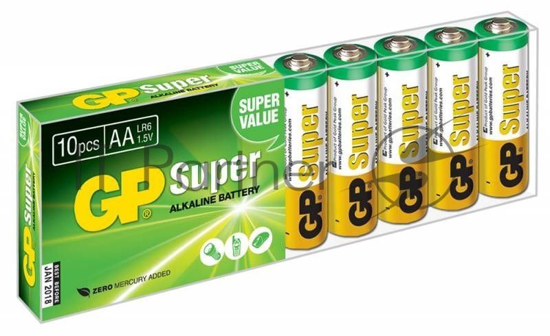 Батарея GP Super Alkaline 15A LR6 AA (10шт)