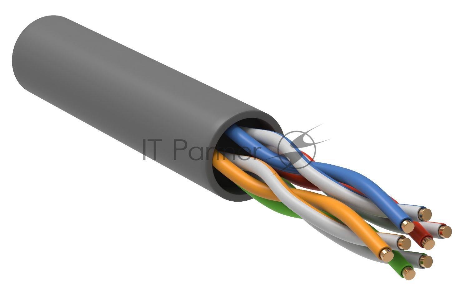 Витая пара ITK U/UTP кат.5E 4х2х0,52 solid PVC серый (305м) РФ/Т