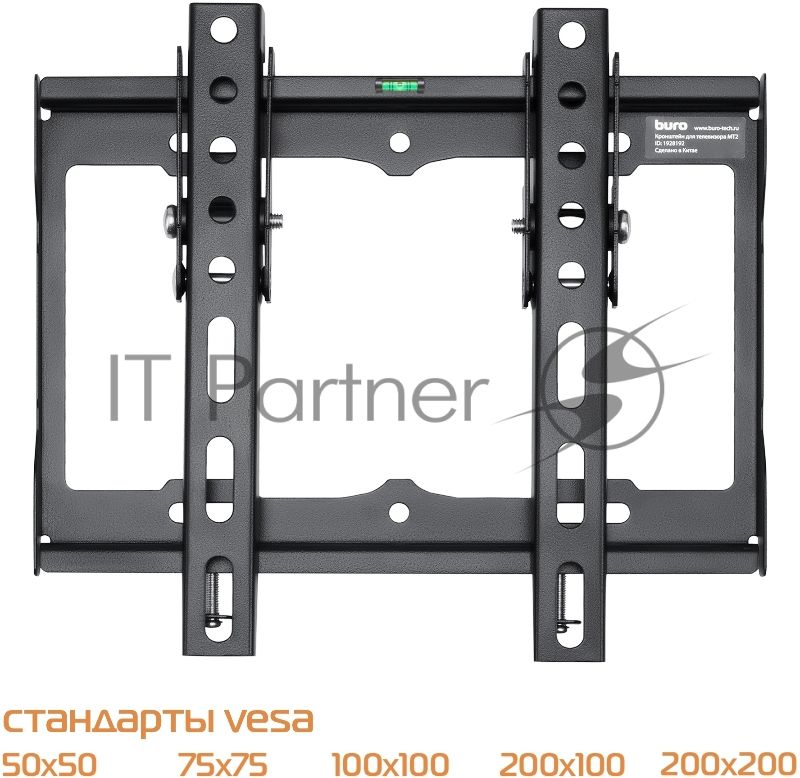 Кронштейн для телевизора Buro MT2 черный 15"-48" макс.25кг настенный наклон
