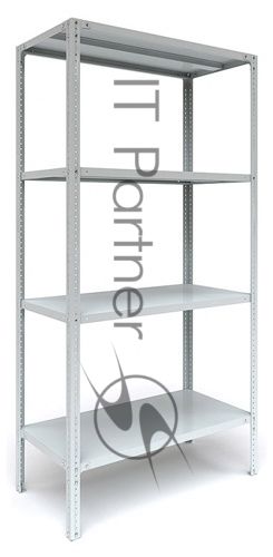 Металлические стеллажи Стеллаж MS 185/100х60/4 (Размеры внешние (ВхШхГ) 1850х1000х600 мм, 4 полки, с единой стойкой)