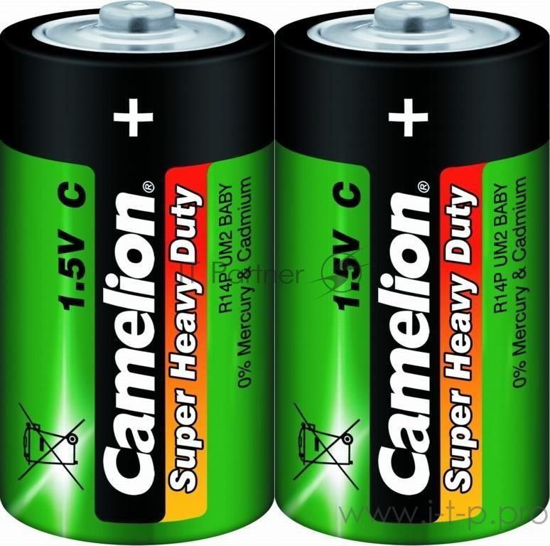 Элемент питания солевой Camelion R R14 (шринка 2шт) 1.5 В