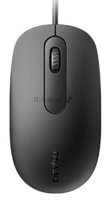 Мышь Rapoo N200 черный оптическая (1600dpi) USB (2but)