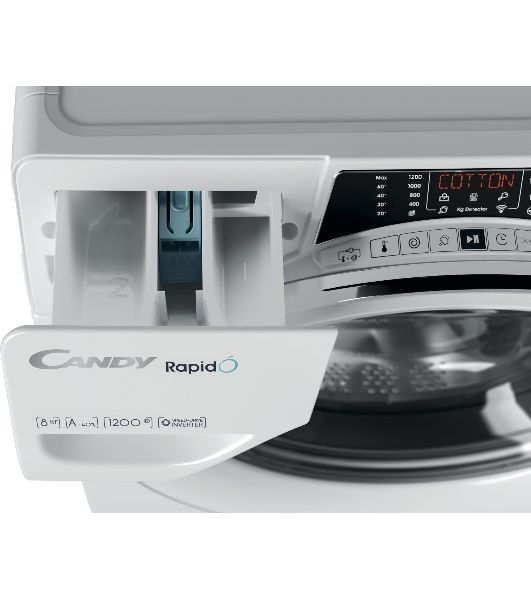 Стиральная машина Candy RO44 1286DWMC4-07 белая, загрузка фронтальная 8 кг, 1200 об/мин, класс A