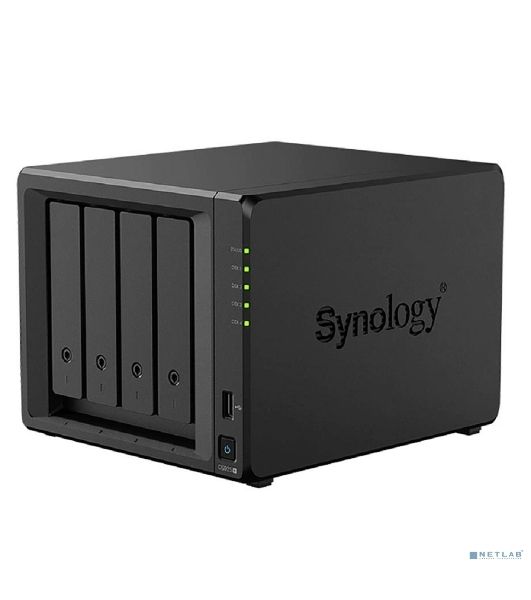 Сетевое хранилище Synology DiskStation DS925+ черный (AMD Ryzen V1500B/4Gb/4 pcs (3.5" or 2.5" SATA or SSD)/1xM.2 2280 NVMe SSD/RAID/1x4Gb/no WIFI) (DS
