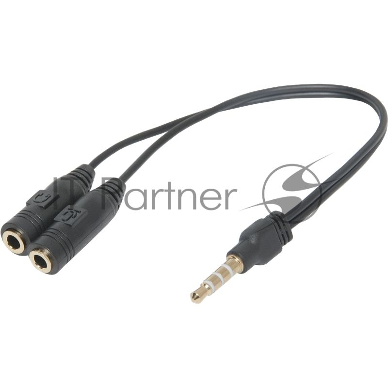 Переходник Defender Headset Jack 2x3.5jack - 3.5 4pin jack 0,15м