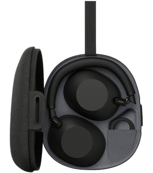 Беспроводные/проводные наушники Sony WH-1000XM6 черный, полноразмерные, Bluetooth + проводной, адаптивное активное шумоподавление, до 40 ч