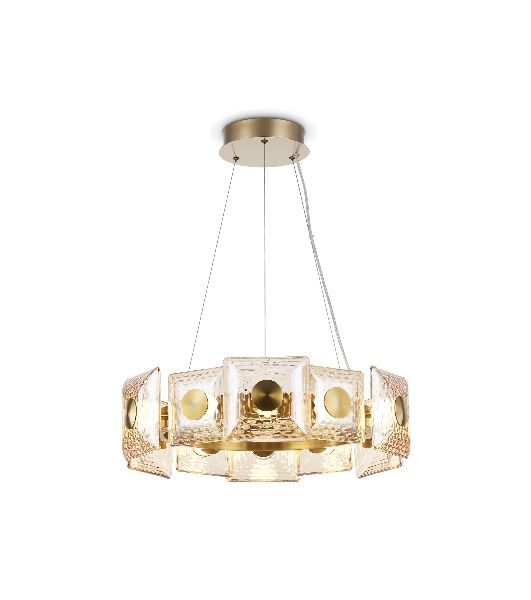 Светильник Ambrella light LH31021 BS/TI латунь/янтарь 56W 3000K D570*150