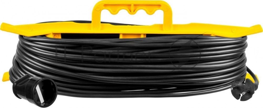 Удлинитель STAYER "MF 207" 55018-50_z01 на рамке 50 м, 2200Вт, 1 гнездо, ПВС 2х0,75 мм2