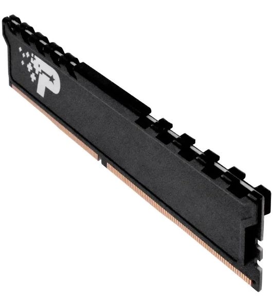 Оперативная память Patriot Signature Premium, DDR4, 8GB (1x8GB), 3200 MHz, CL22, с радиатором, чёрный