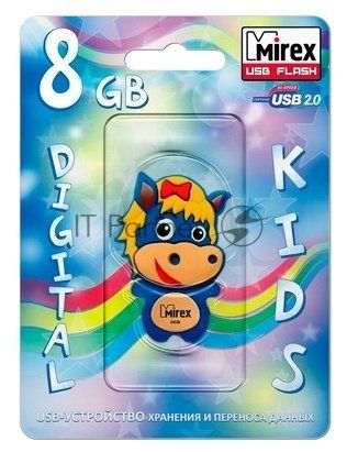 Флэш Диск 8GB Mirex Horse, USB 2.0, Синий