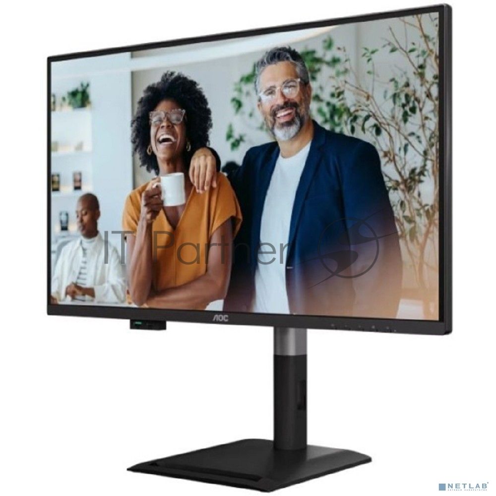 Монитор 27" AOC Q27P4CV IPS QHD, 120 Гц, 4 мс, 16:9, 350 кд/м², HDMI, DP x2, USB-C (PD), LAN, встроенные динамики, черный