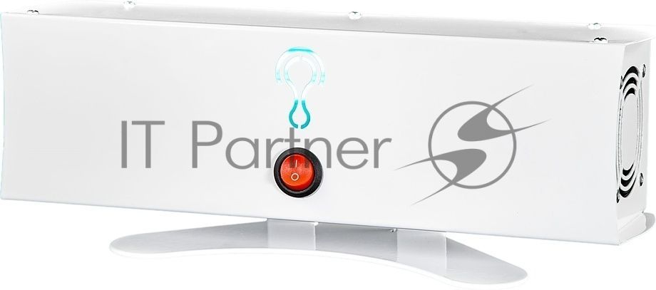 Бактерицидный рециркулятор Поток С100 Wi-Fi белый/черный, 15 м², 35 м³/ч, 1 безозоновая УФ-лампа, сменный фильтр M5, управление со смартфона, уровень шума до 35 дБ