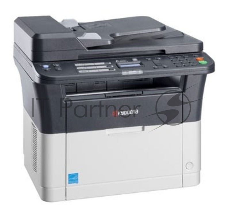 МФУ лазерное Kyocera Ecosys FS-1025MFP (1102M63RU0/1102M63RUV/1102M63RU2/1102M63NX2/1102M63DZ2), A4, ч/б, печ. до 25 стр/мин., скан. до 18 стр/мин. (ч/б) 6 стр/мин. (цвет), 600 x 1800 dpi (печать) 600x600dpi (скан), USB, RJ-45