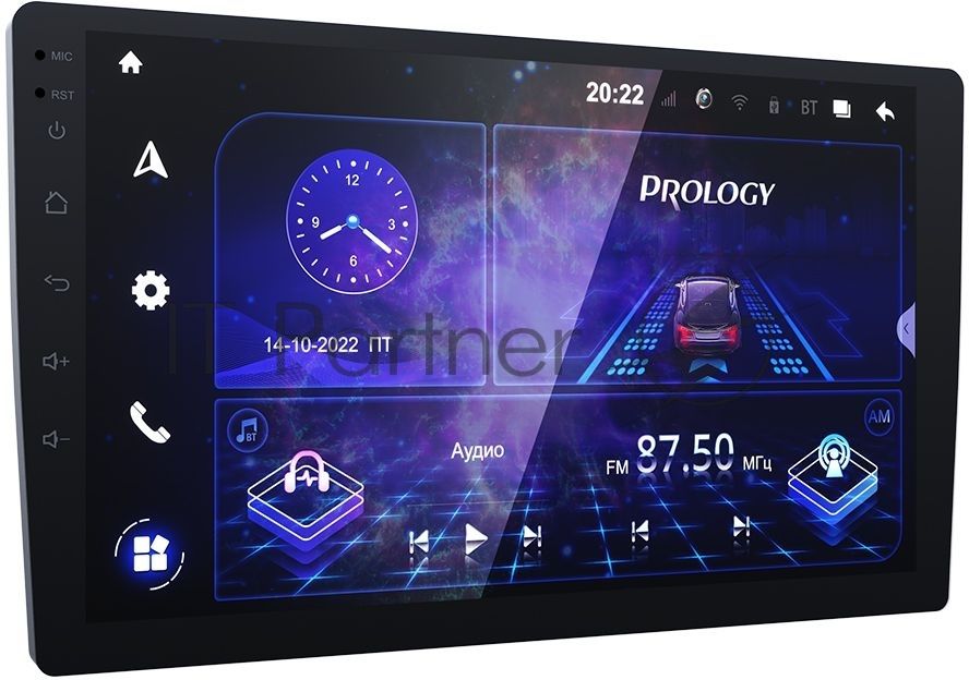 Автомагнитола Prology MPA-235 DSP, 2 DIN, 10.1", Android 10, Bluetooth, USB Type-A, AUX, GPS