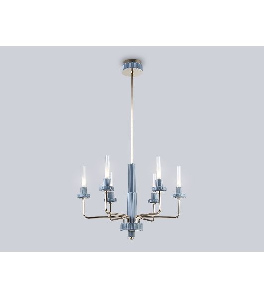Люстра Ambrella light LH53124/6 GD/WH/GB золото/белый/серо-синий 10W 3000K D660*1120