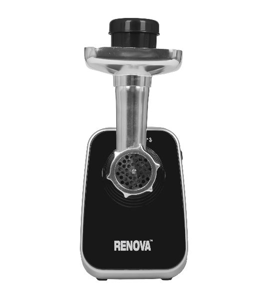 Мясорубка электрическая Renova MG260-R1BP черный, 2600 Вт, 2.5 кг/мин, реверс, защита от перегрузки, металлический лоток, насадки - 7