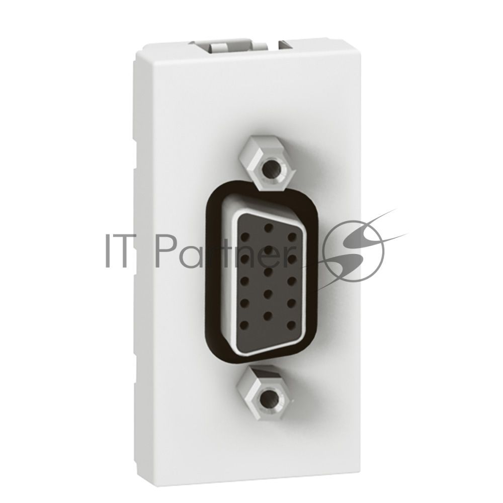 Розетка VGA (HD15) 078772 Legrand Mosaic для пайки - 1 модуль - белый