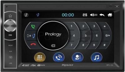Автомагнитола Prology MPV-120, 2 DIN, 6.2", Bluetooth, USB Type-A, AUX, пульт ДУ