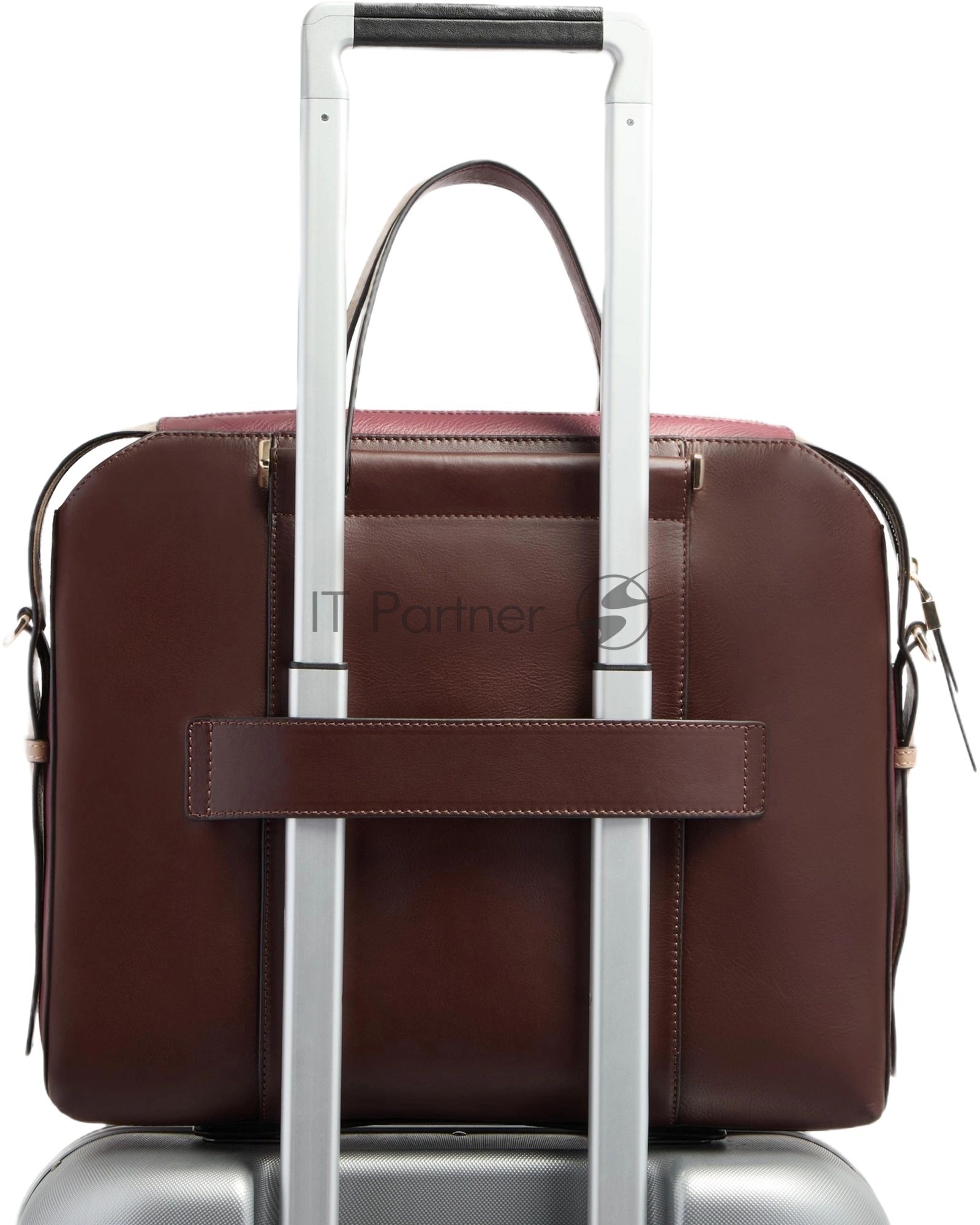 Деловая сумка женская Piquadro Circle CA4577W92/BORO с отделением для ноутбука 14" сливовая натур.кожа