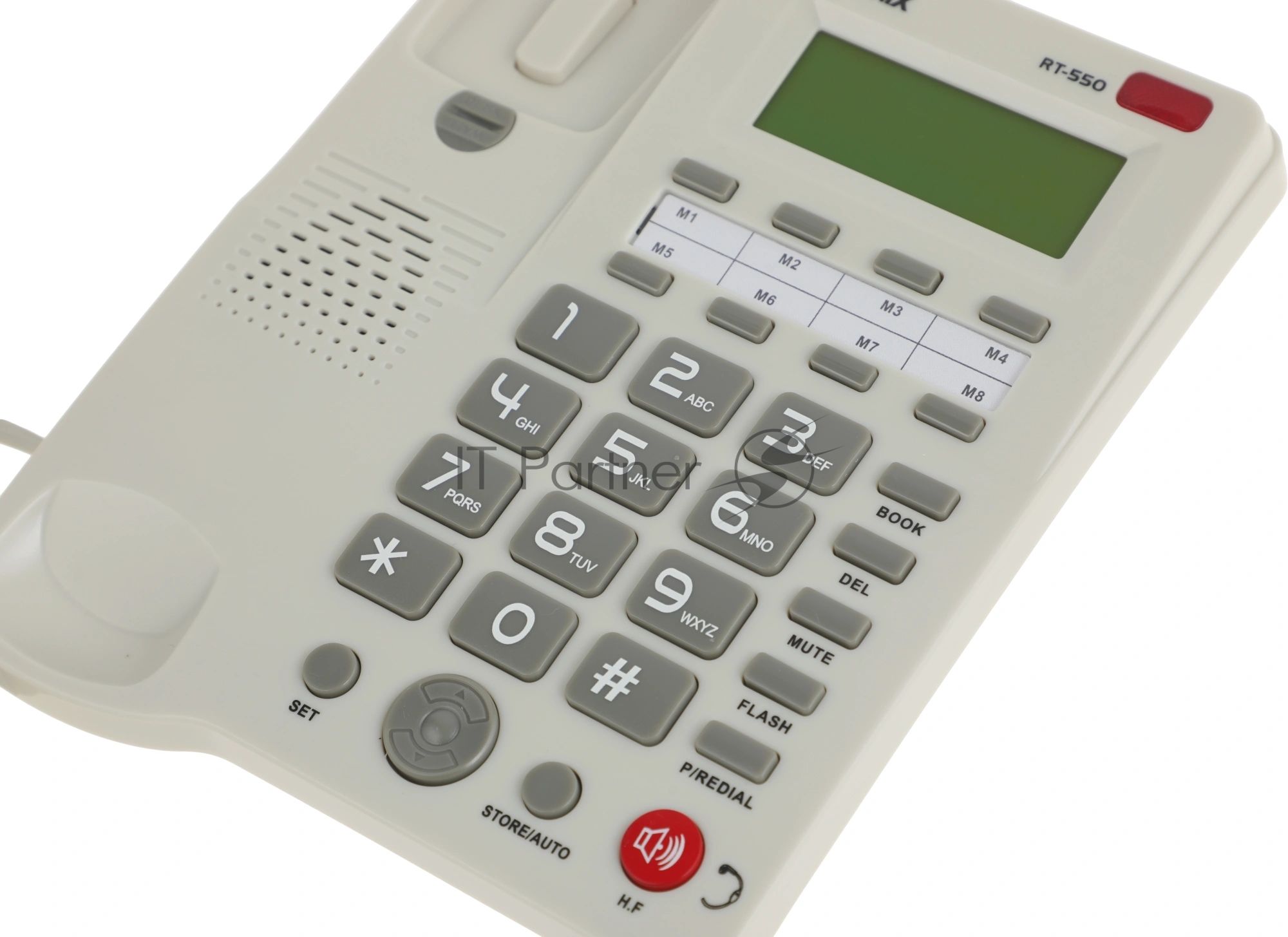 Телефон проводной Ritmix RT-550 белый/серый
