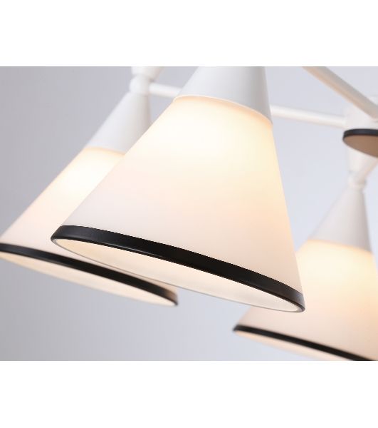 Светильник Ambrella light TR3165/5 WH/BK белый/черный E27/5 max 60W D580*380