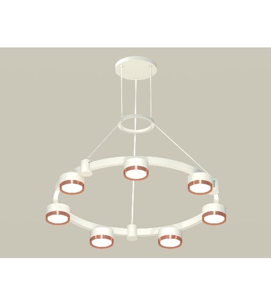 Светильник Ambrella light XR92031503/7 SWH/PPG белый песок/золото розовое полированное GX53 (A9203, C9236, N8126)