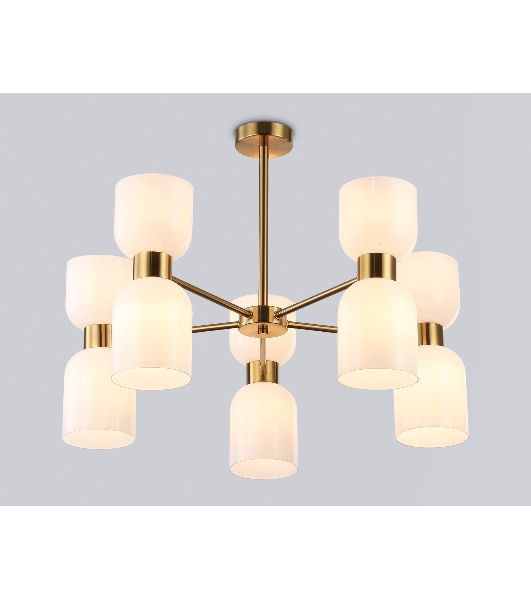 Люстра Ambrella light LH56093/10 BS/FR латунь/белый матовый E14*10 max 40W D700*510