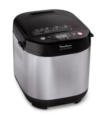 Хлебопечка Moulinex OW240E30 серебристый/черный, 650 Вт, 1.0 кг, 20 программ