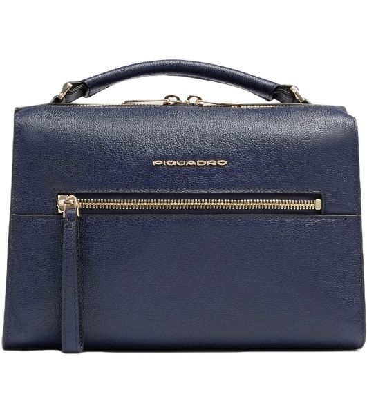 Сумка женская Piquadro Patricia BD6954W140/BLU темно-синяя натур.кожа