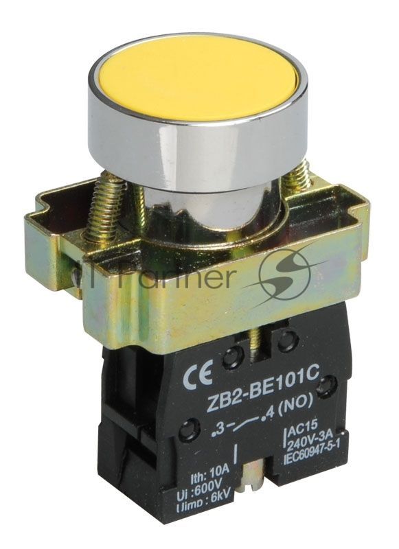 Кнопка управления LAY5-BA51 без подсветки желтая 1з BBT60-BA-K05 IEK