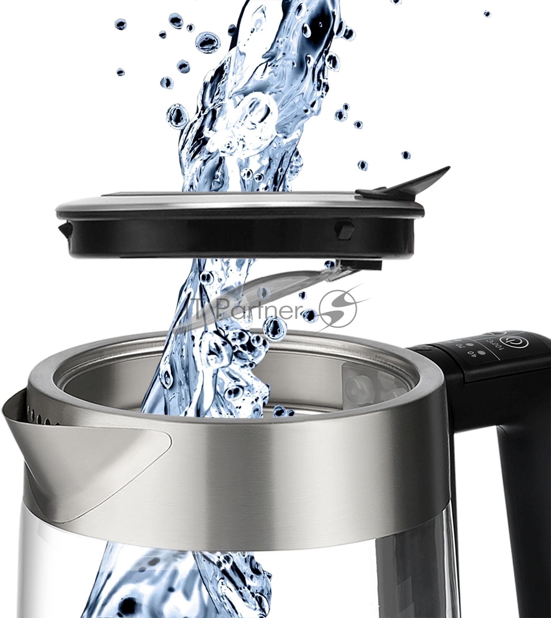 Чайник электрический POLARIS PWK1725CGLD WIFI IQ Home, 1,7 л, 2200 Вт, стекло
