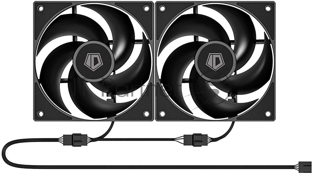 Корпус Case ID-Cooling FLOW 500 AIR Black mATX/win TG/2 fans/Gen2 Type C/CPU180mm/ GPU 403mm/no PSU