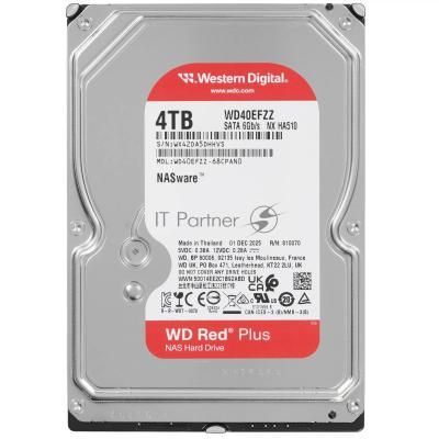 Жесткий диск HDD WD Red Plus 4Tb 5400rpm SATA 128Mb 3.5"