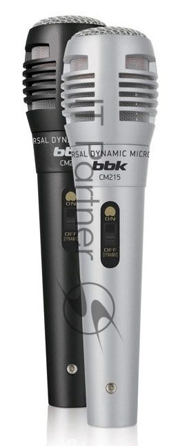Микрофон проводной BBK CM215 2.5м черный/серебристый