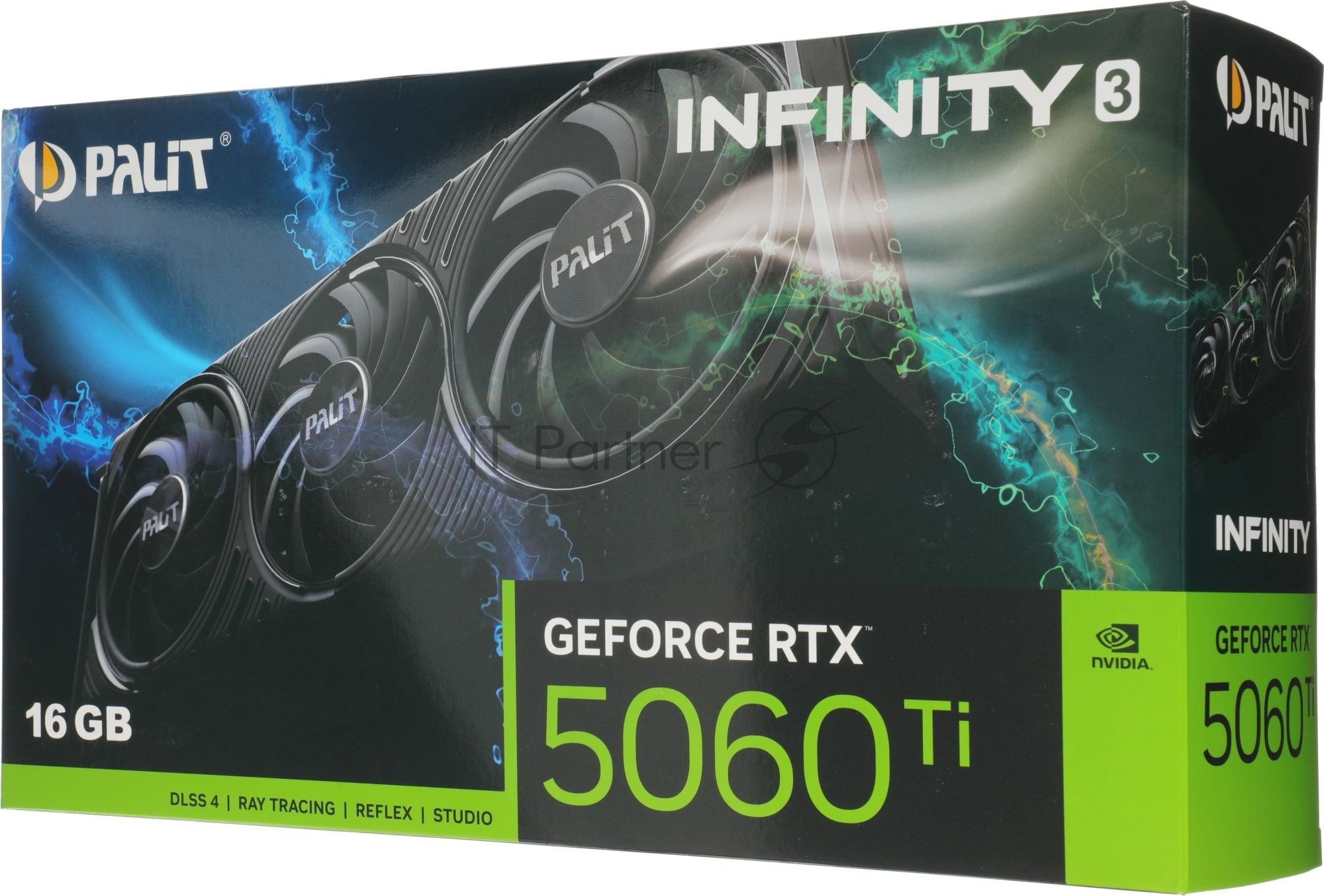 Видеокарта Palit GeForce RTX 5060 Ti Infinity 3, 16 GB GDDR7, 128 bit, 3xDisplayPort, HDMI, GPU 2407 MHz