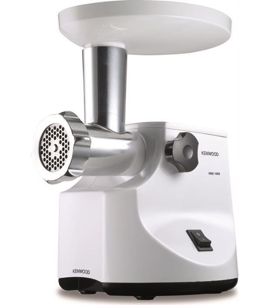 Мясорубка электрическая Kenwood MG450 белый, 1400 Вт, 1.5 кг/мин, реверс, защита от перегрузки, насадки - 5