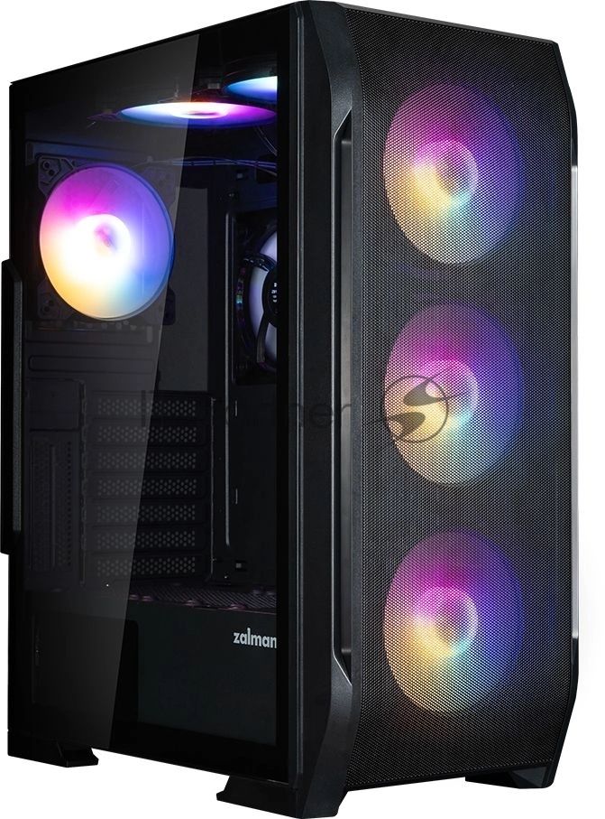 Компьютерный корпус ZALMAN N7 PLUS V2, ATX, черный, WINDOW, 1xCombo (3.5” or 2.5”), 1 x 3.5”, 3 x 2.5”, 2xUSB2.0, 1xUSB3.0, FRONT 3x120мм RGB, REAR 1x120мм RGB, TOP 2x120мм RGB, SIDE 1x120мм