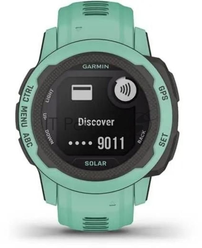 Умные часы Garmin Instinct 2S Solar Tactical 20мм 1.3" AMOLED корп.черный/мятный рем.мятный (010-02564-02)