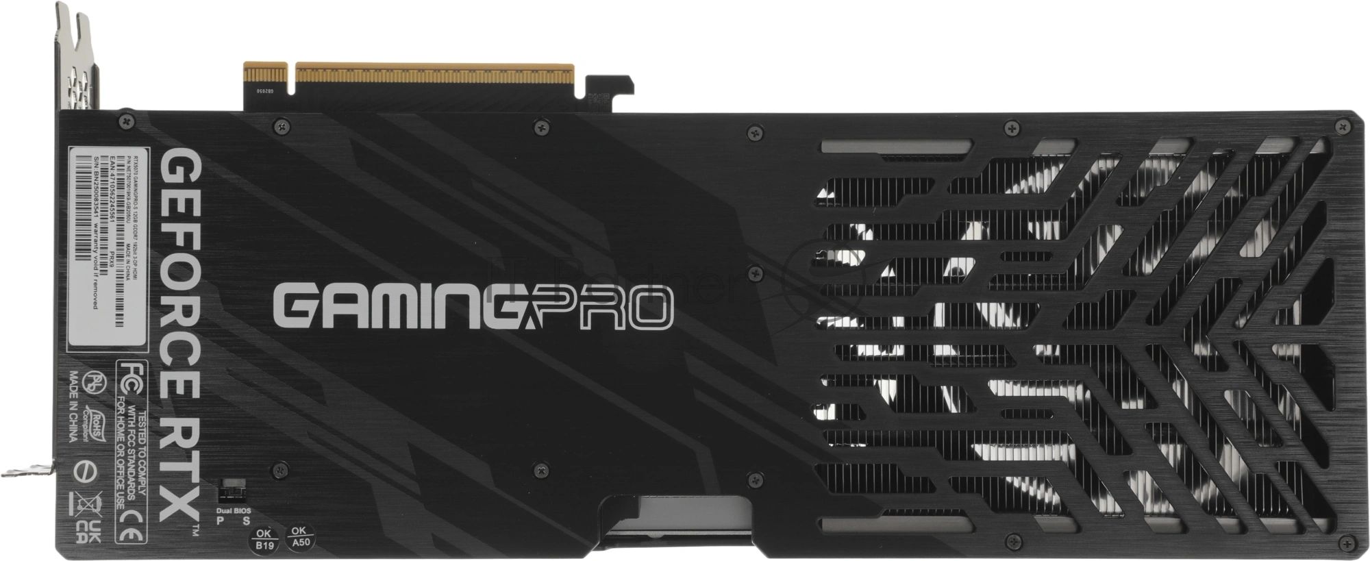 Видеокарта Palit GeForce RTX 5070 GAMINGPRO-S, 12 GB GDDR7, 192 bit, 3xDisplayPort, HDMI, GPU 2325 MHz