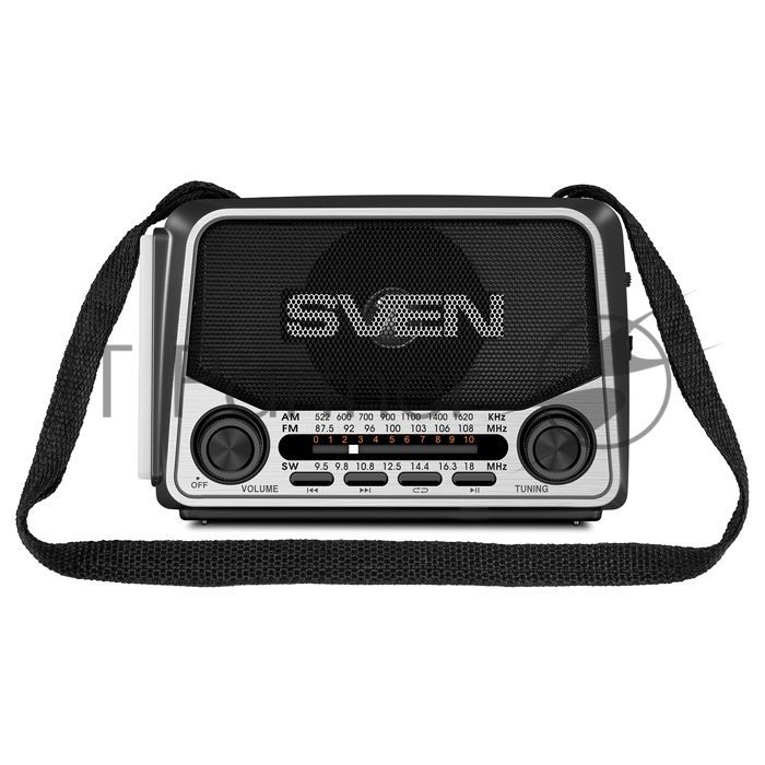 Радиоприемник АС SVEN SRP-525, серый (3 Вт, FM/AM/SW, USB, microSD, фонарь, встроенный аккумулятор) АС SVEN SRP-525, серый (3 Вт, FM/AM/SW, USB, microSD, фонарь, встроенный аккумулятор)