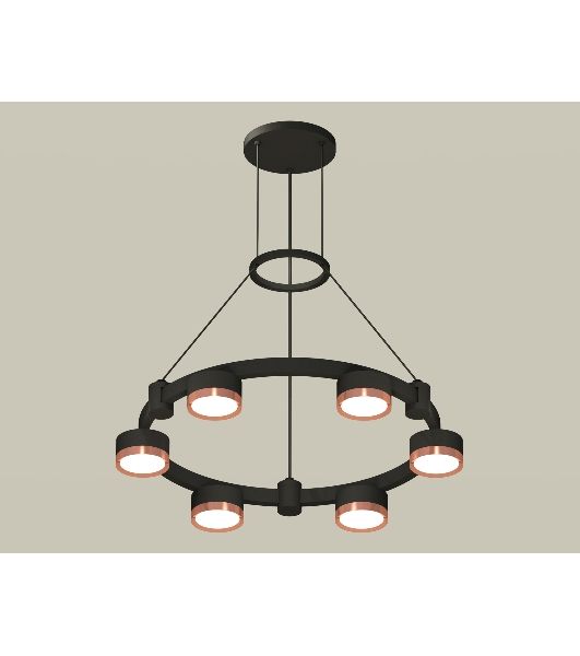 Светильник Ambrella light XR92051103/6 SBK/PPG черный песок/золото розовое полированное GX53 (A9205, C9232, N8126)