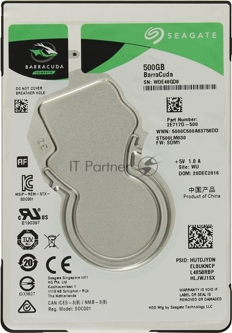 Жесткий диск Seagate Original SATA-III 500Gb ST500LM030 Barracuda (5400rpm) 128Mb 2.5"