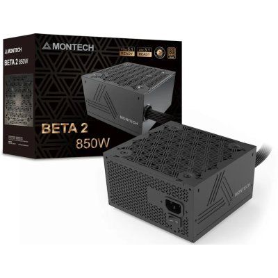 Блок питания Montech BETA 2 850W, 850Вт, 80+ Bronze, 120мм, немодульный, черный