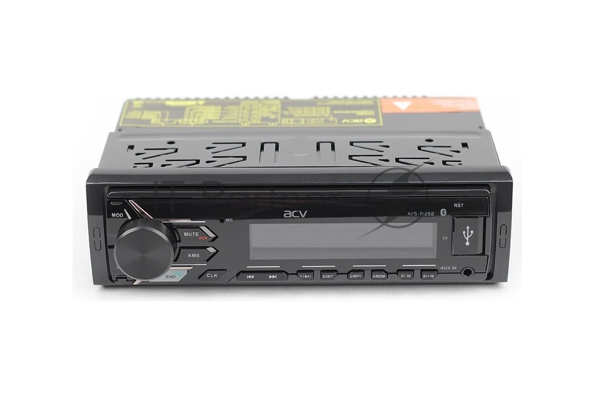 Автомагнитола ACV AVS-812BB, 1 DIN, Bluetooth, USB Type-A, AUX