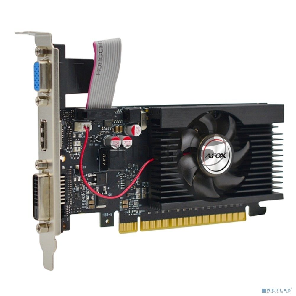 Видеокарта AFOX GeForce GT 710, 4 GB DDR3, 64 bit, DVI-D, HDMI, VGA (D-Sub), GPU 954 МГц