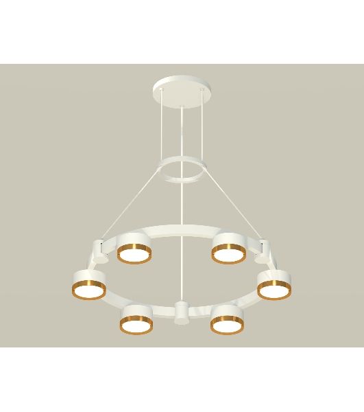 Светильник Ambrella light XR92031102/6 SWH/PYG белый песок/золото желтое полированное GX53 (A9203, C9231, N8124)