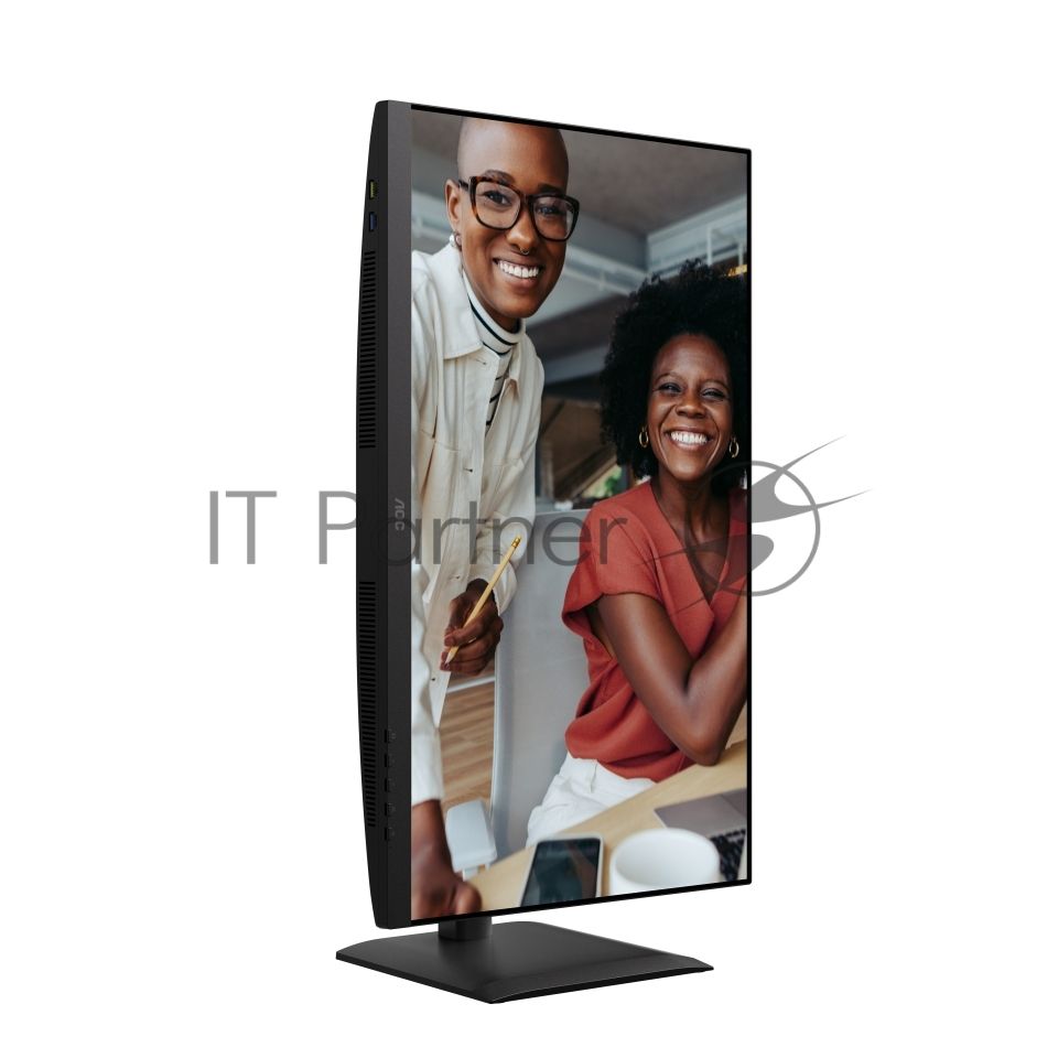 Монитор 27" AOC U27E4CV IPS 3840x2160, 60 Гц, 4 мс, 16:9, 400 кд/м², 2xHDMI 2.0, DP 1.4, DP Out, USB-C (90 Вт), USB Hub (4x USB 3.2), RJ45, 3.5 Jack, динамики (2x2 Вт), HDR Ready, Adaptive-Sync, VESA 100x100, черный