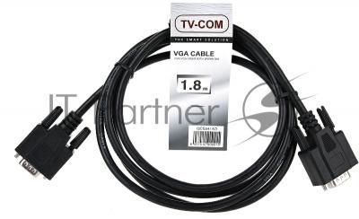 Кабель для монитора VGA (M) -) VGA (M), 1,5 м, TV-COM (QCG341AD-1.8M), ферритовые кольца