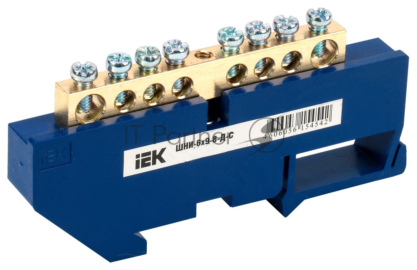 Шина IEK YNN10-69-8D-K07 N "ноль" на DIN-изол ШНИ-6х9-8-Д-С IEK